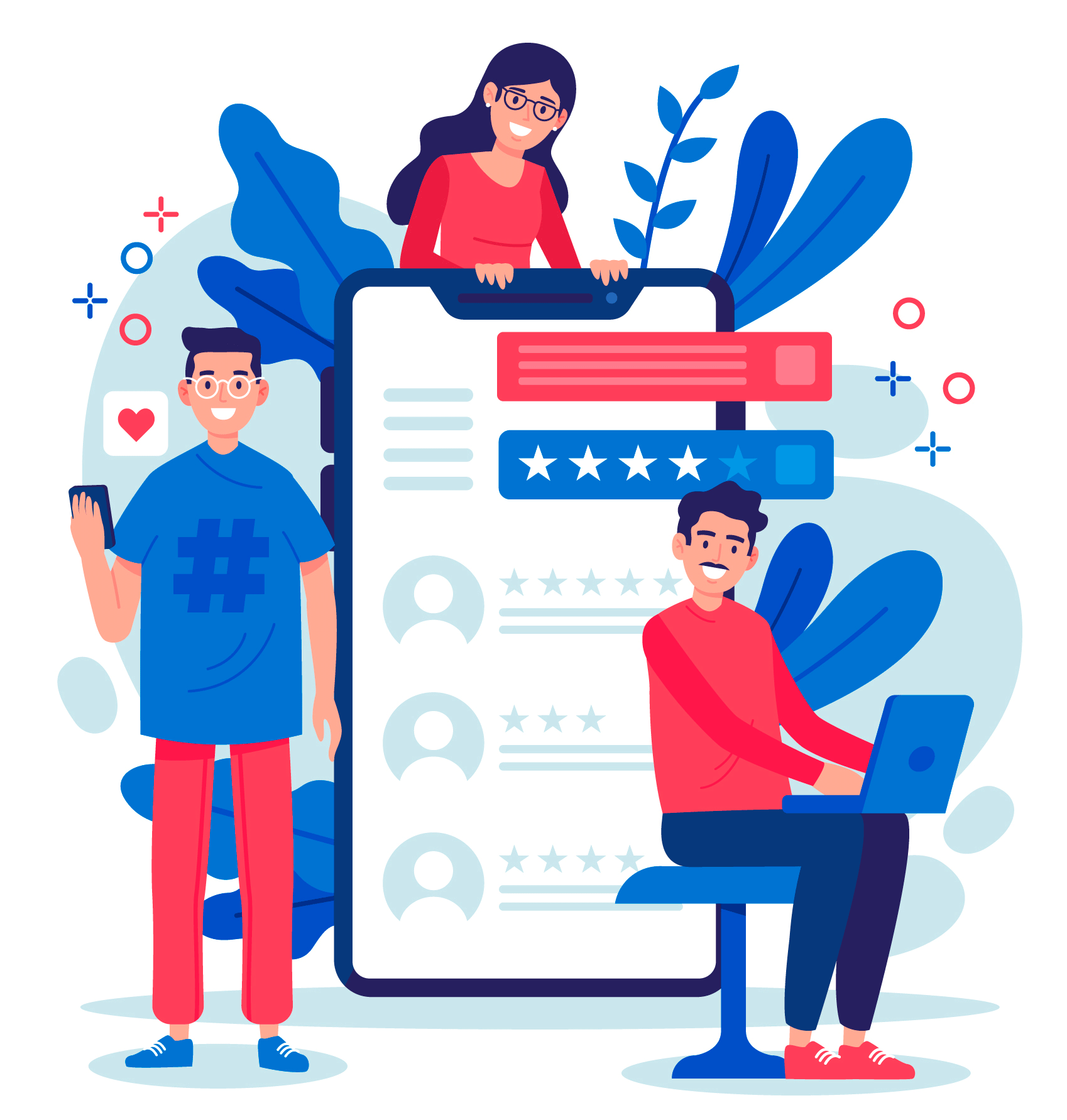 Ilustración de evaluación de personal